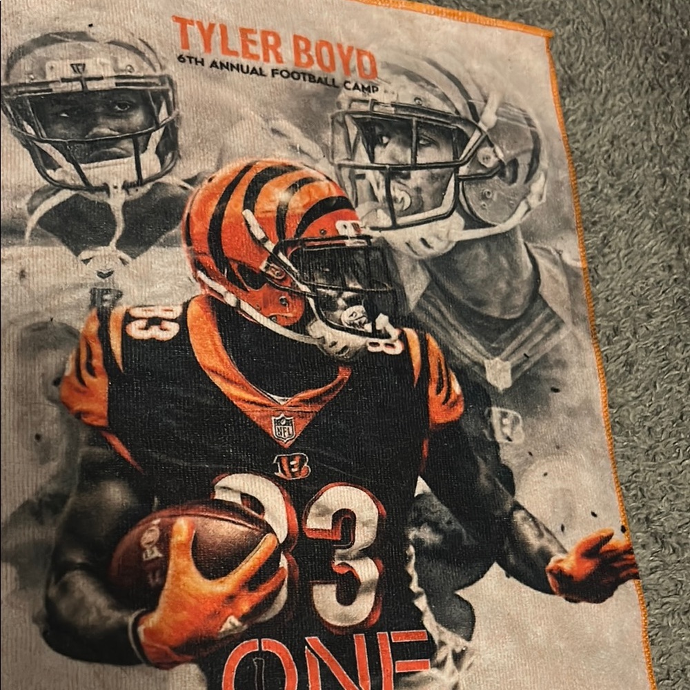 NFL Player Graphic Towel - Black and Orange